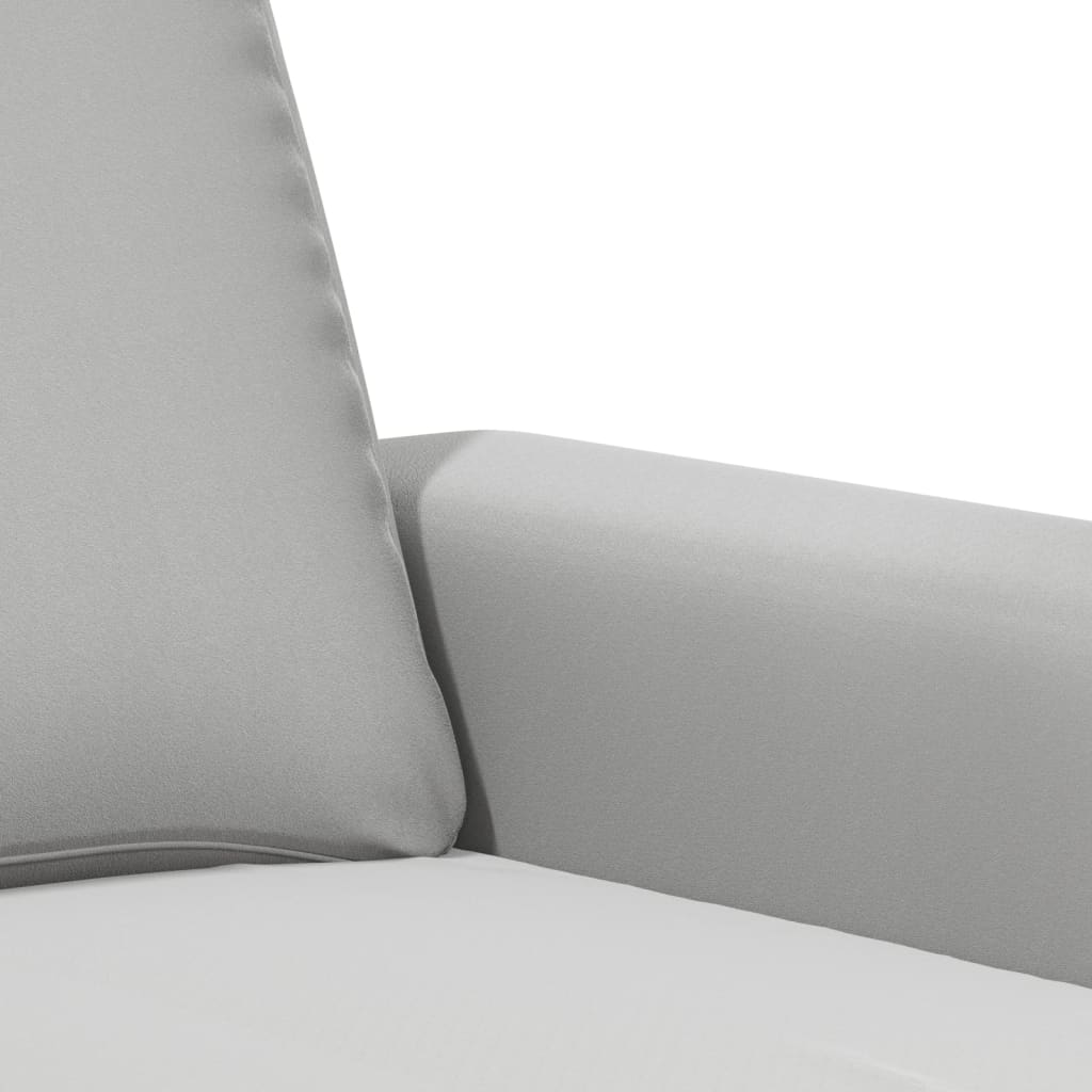 3-Sitzer-Sofa Hellgrau 180 cm Mikrofasergewebe-6