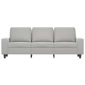 vidaXL 3-Seater Sofa Light Gray 70.9" Microfiber Fabric