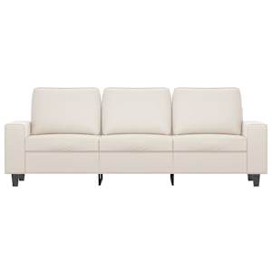 vidaXL Trivietė sofa, smėlio spalvos, 180cm, mikropluo&scaron;to audinys