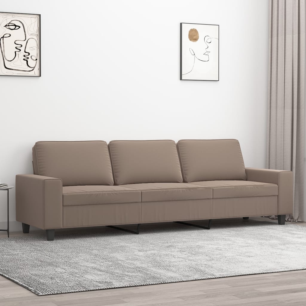 3-Sitzer-Sofa Taupe 210 cm Mikrofasergewebe | Stepinfit