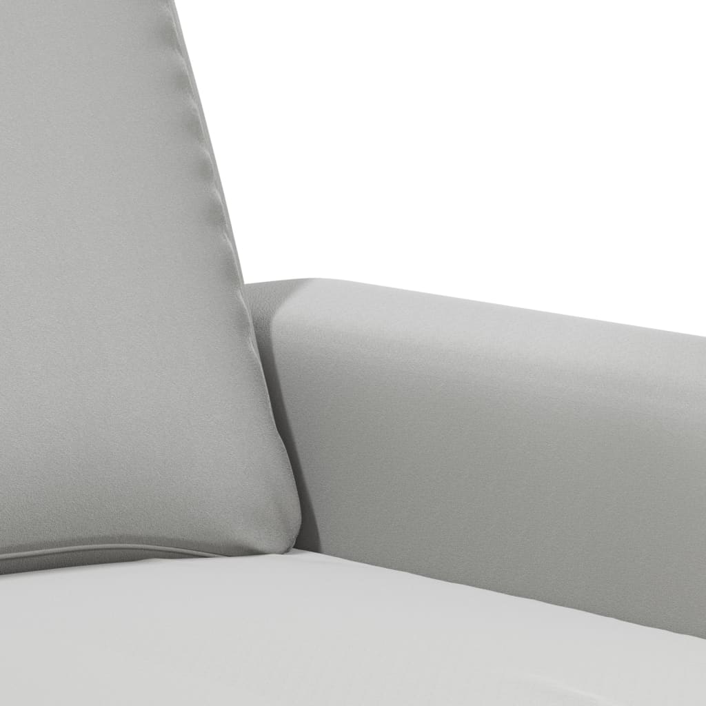 3-Sitzer-Sofa Hellgrau 210 cm Mikrofasergewebe | Stepinfit.de