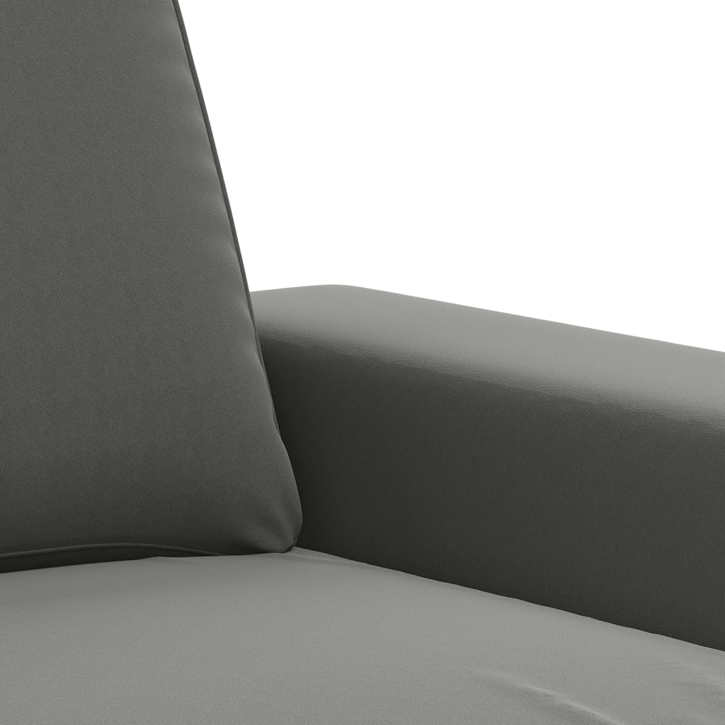 3-Sitzer-Sofa Dunkelgrau 210 cm Mikrofasergewebe-6