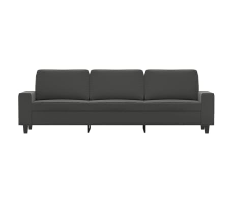 vidaXL 3-Seater Sofa Dark Gray 82.7" Microfiber Fabric