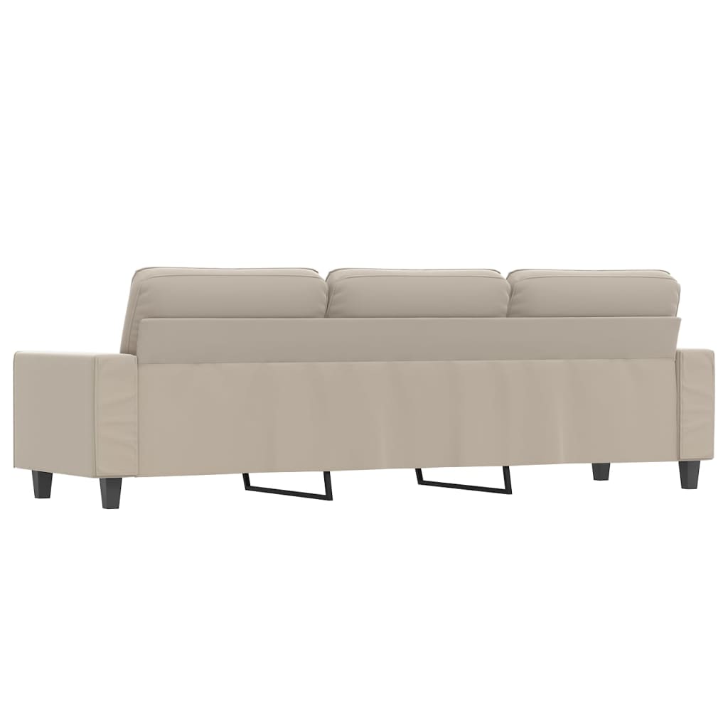 3-Sitzer-Sofa Creme 210 cm Mikrofasergewebe | Stepinfit