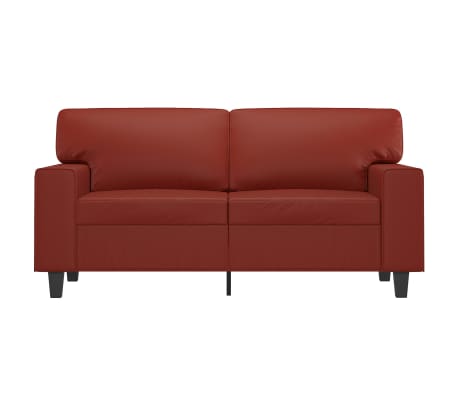 vidaXL 2-personers sofa 120 cm kunstlæder vinrød