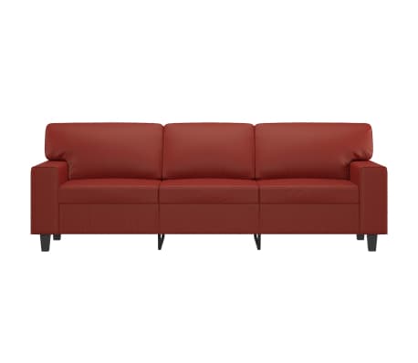 vidaXL 3-personers sofa 180 cm kunstlæder vinrød