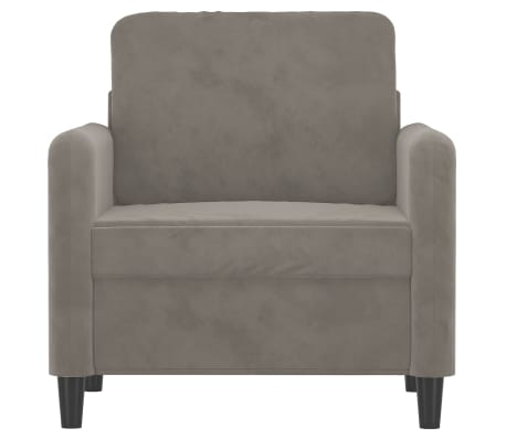 vidaXL Fauteuil 60 cm fluweel lichtgrijs