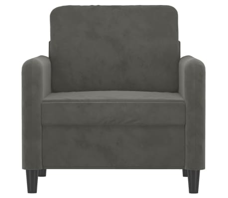 vidaXL Fauteuil Gris fonc&eacute; 60 cm Velours