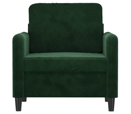 vidaXL Krėslas, tamsiai žalios spalvos, 60cm, aksomas