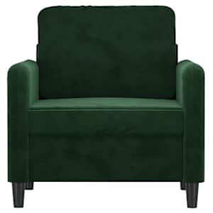 vidaXL Krėslas, tamsiai žalios spalvos, 60cm, aksomas