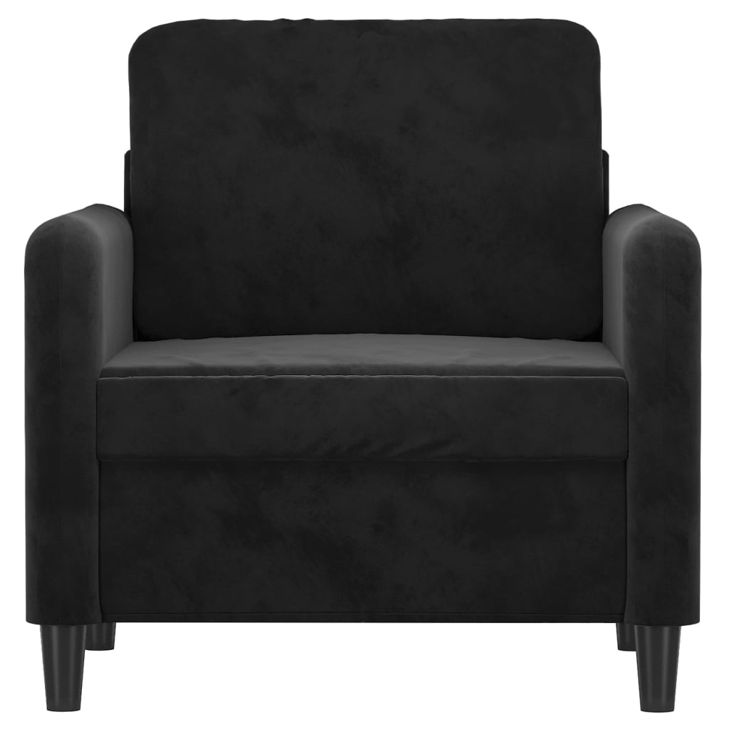 vidaXL Fauteuil Noir 60 cm Velours