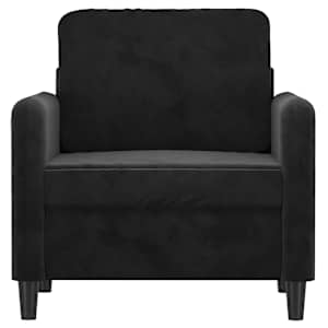 vidaXL Krėslas, juodos spalvos, 60cm, aksomas