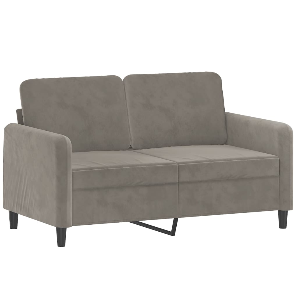 VidaXL 2-Seater Sofa Light Grey 120 Cm Velvet