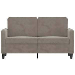 vidaXL Canap&eacute; &agrave; 2 places Gris clair 120 cm Velours