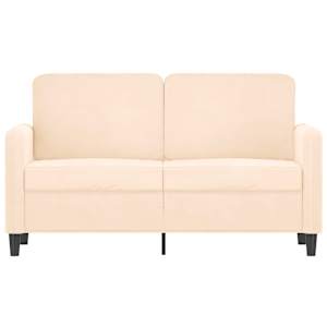 vidaXL Dvivietė sofa, kreminės spalvos, 120cm, aksomas