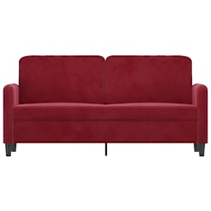 vidaXL Dvivietė sofa, raudonojo vyno spalvos, 140cm, aksomas