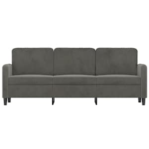 vidaXL 3-Seater Sofa Dark Grey 180 cm Velvet