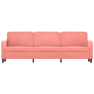 vidaXL Trivietė sofa, rožinės spalvos, 210cm, audinys