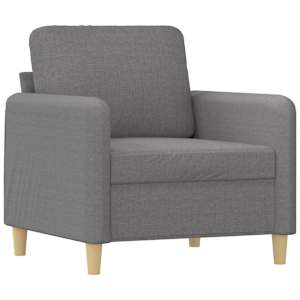 Křeslo světle šedé 60 cm textil - obrázek 2