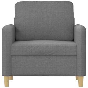 Křeslo světle šedé 60 cm textil - obrázek 3