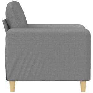 Křeslo světle šedé 60 cm textil - obrázek 4