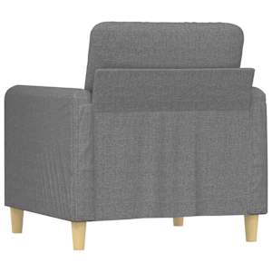 Křeslo světle šedé 60 cm textil - obrázek 5