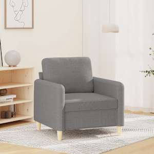 Křeslo světle šedé 60 cm textil - obrázek 1