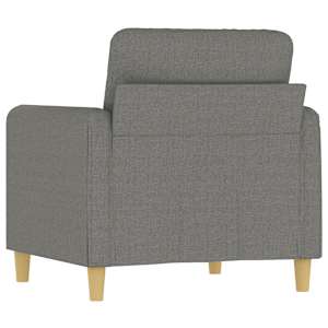 Křeslo tmavě šedé 60 cm textil - obrázek 5