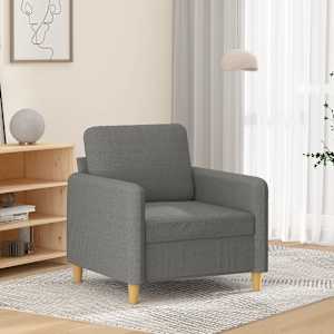 Křeslo tmavě šedé 60 cm textil - obrázek 1