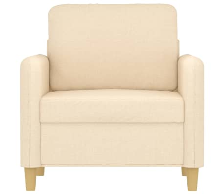 vidaXL Krėslas, kreminės spalvos, 60cm, audinys