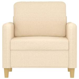 vidaXL Krėslas, kreminės spalvos, 60cm, audinys