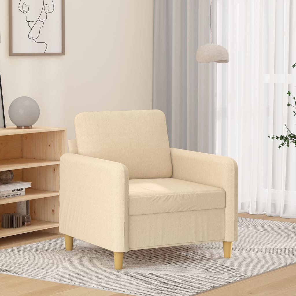Fauteuil Crème 60 cm Tissu