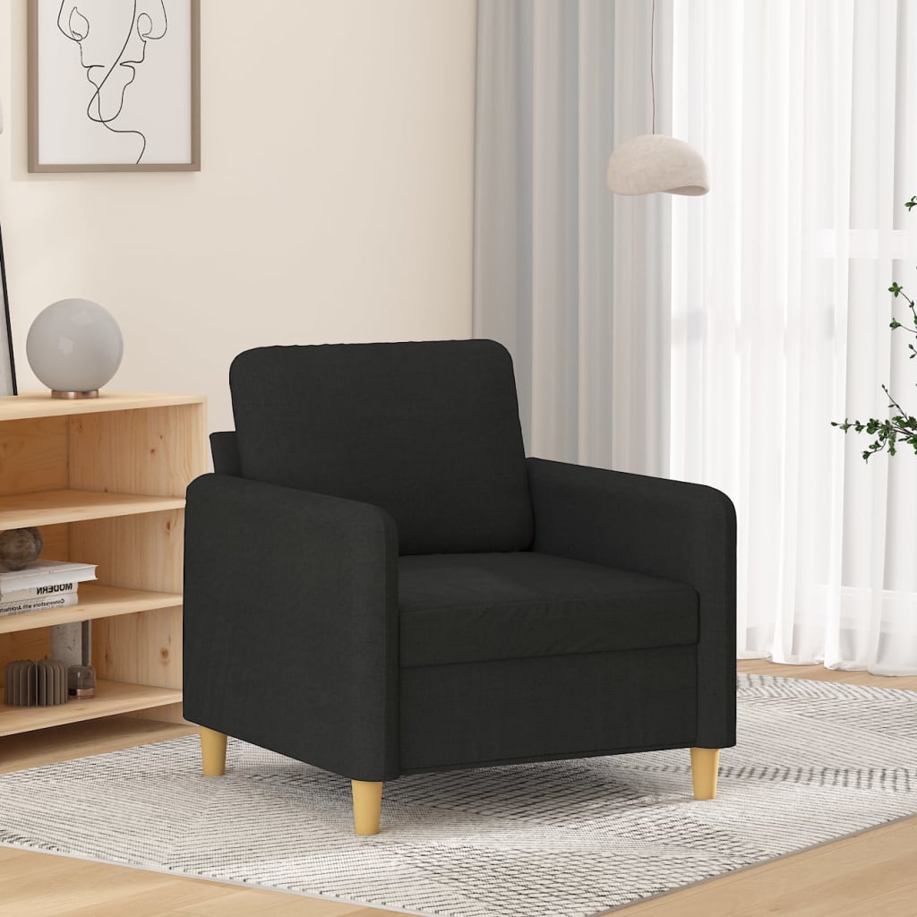 1-Sitzer-Sofa Schwarz 60 cm Stoff | Stepinfit.de