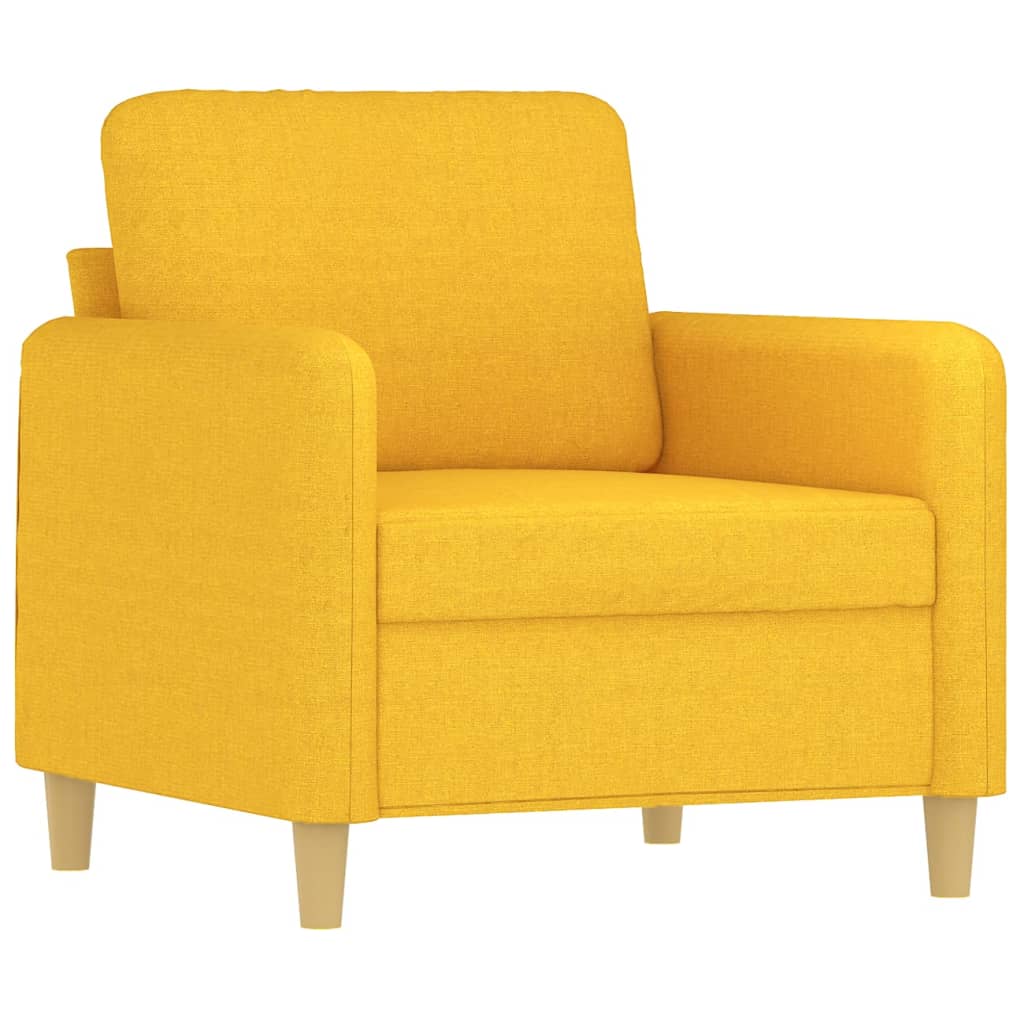 Krėslas, šviesiai geltonos spalvos, 60cm, audinys | Stepinfit.lt