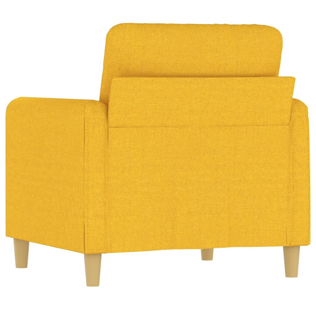Krėslas, šviesiai geltonos spalvos, 60cm, audinys | Stepinfit.lt