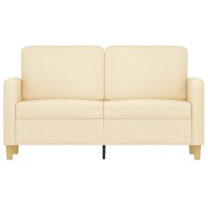vidaXL Dvivietė sofa, kreminės spalvos, 120cm, audinys