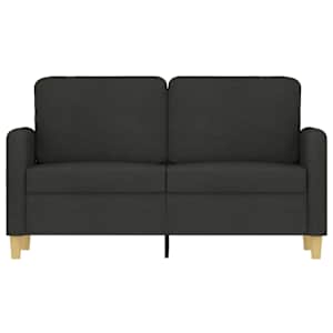 vidaXL Sof&aacute; de 2 plazas de tela negro 120 cm