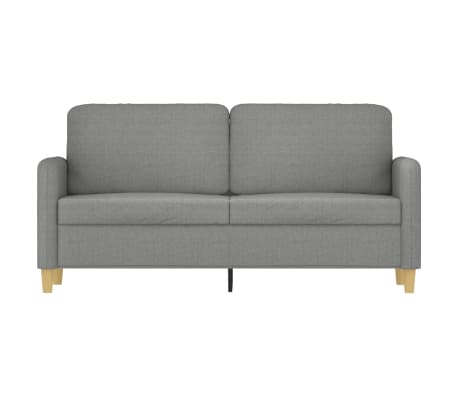 vidaXL 2-местен диван, тъмносив, 140 см, плат