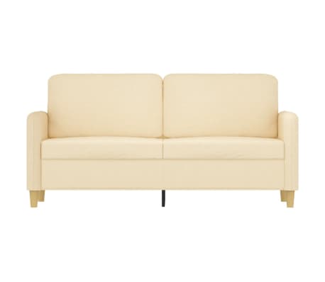 vidaXL Dvivietė sofa, kreminės spalvos, 140cm, audinys