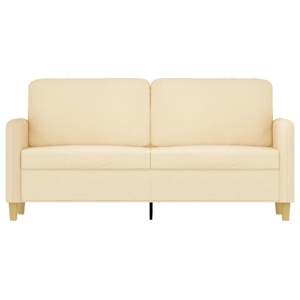 vidaXL Dvivietė sofa, kreminės spalvos, 140cm, audinys