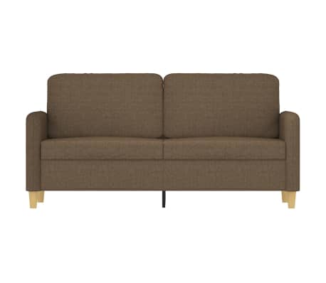 vidaXL Dvivietė sofa, rudos spalvos, 140cm, audinys