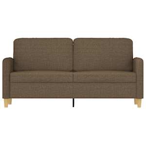 vidaXL Dvivietė sofa, rudos spalvos, 140cm, audinys