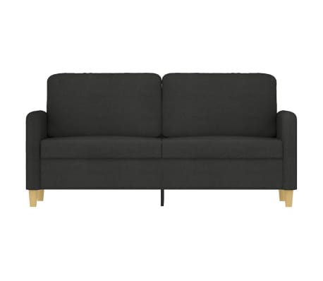 vidaXL Dvivietė sofa, juodos spalvos, 140cm, audinys