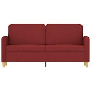 vidaXL Dvivietė sofa, raudonojo vyno spalvos, 140cm, audinys