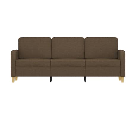 vidaXL Trivietė sofa, rudos spalvos, 180cm, audinys