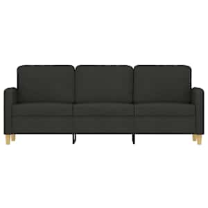 vidaXL Trivietė sofa, juodos spalvos, 180cm, audinys