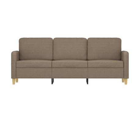 vidaXL Trivietė sofa, taupe spalvos, 180cm, audinys
