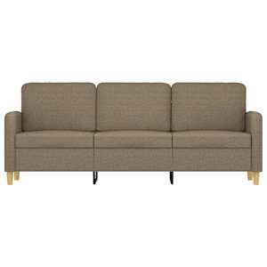 vidaXL Trivietė sofa, taupe spalvos, 180cm, audinys