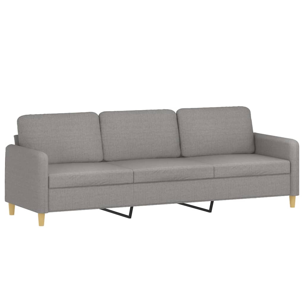 3-Sitzer-Sofa Hellgrau 210 cm Stoff-2