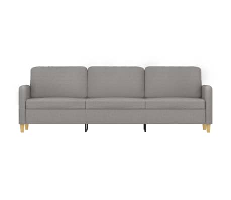 vidaXL 3-Seater Sofa Light Grey 210 cm Fabric